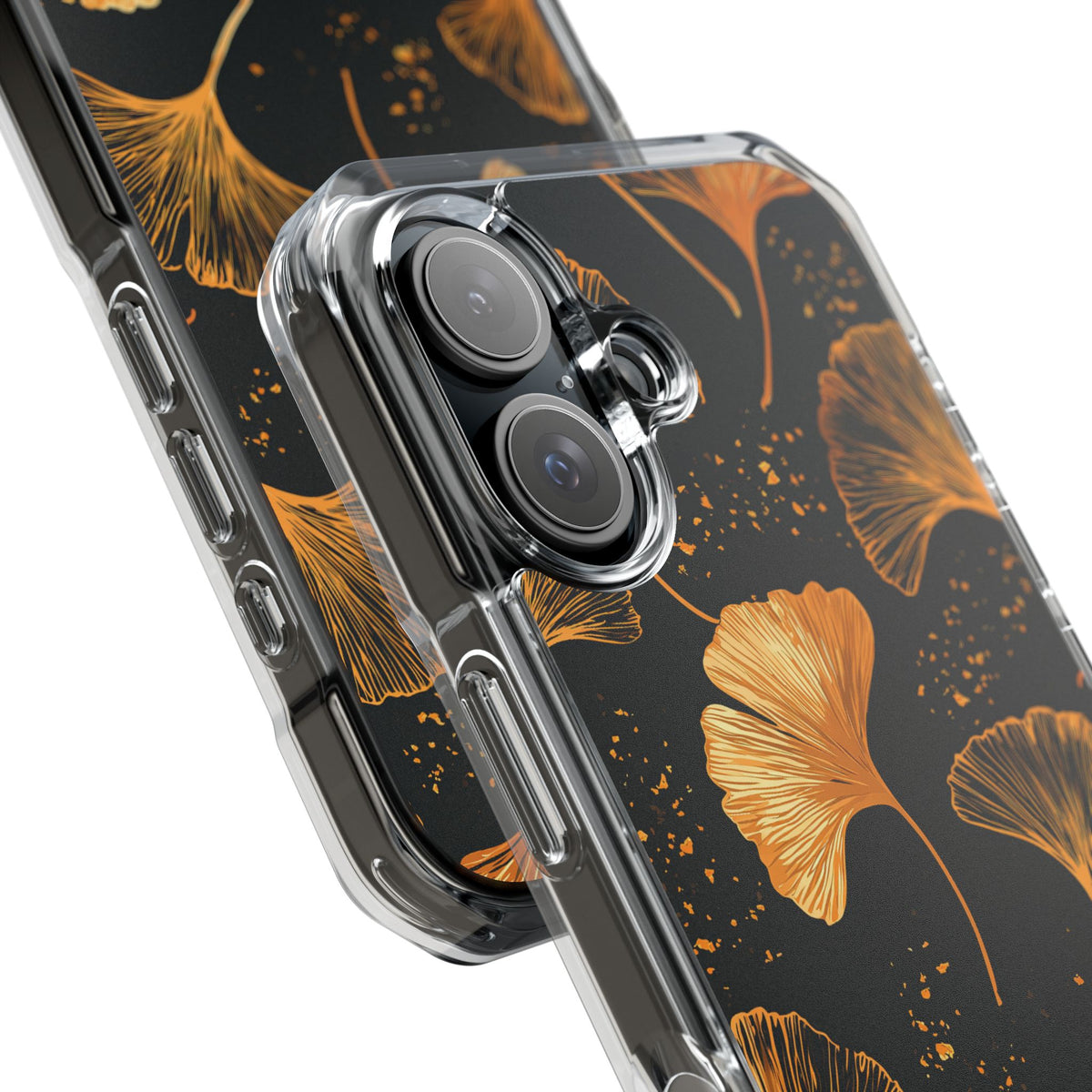 Gilded Ginkgo · Clear Impact Magnetic Phone Case for iPhone · Gold