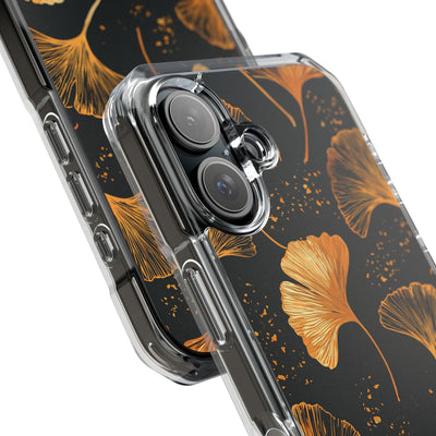 Gilded Ginkgo · Clear Impact Magnetic Phone Case for iPhone · Gold