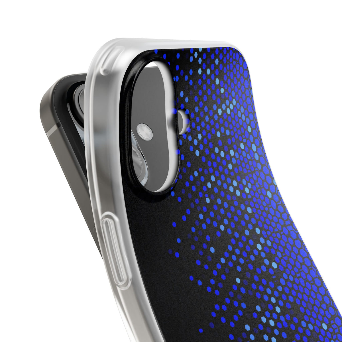Cobalt Hex Dispersion · Lite Phone Case for iPhone ·  Blue
