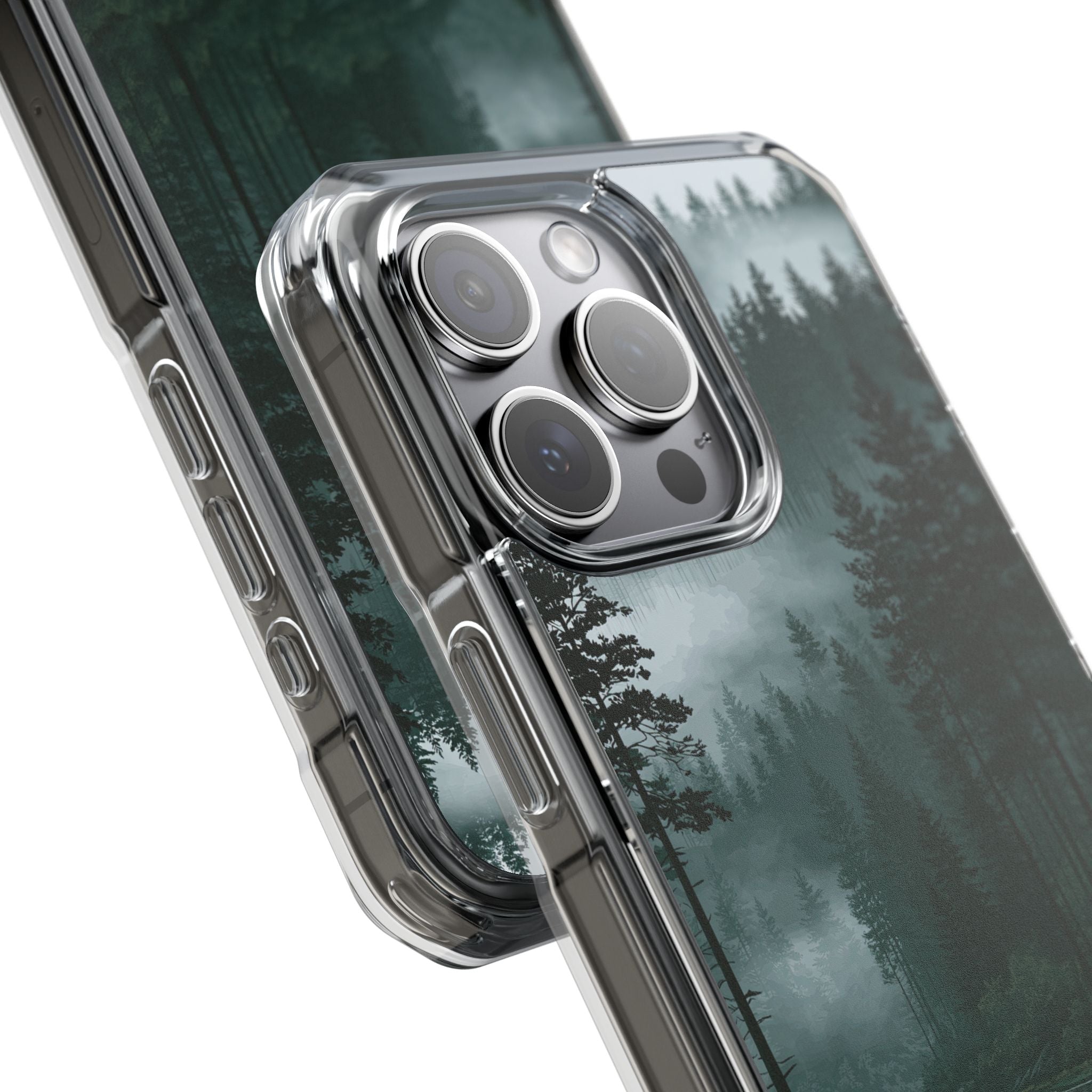 Green Impact MagSafe Phone Case for iPhone - Misty Evergreen Mirror