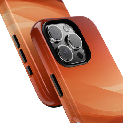 Orange Tough Phone Case for iPhone - Crimson Dune Gradient