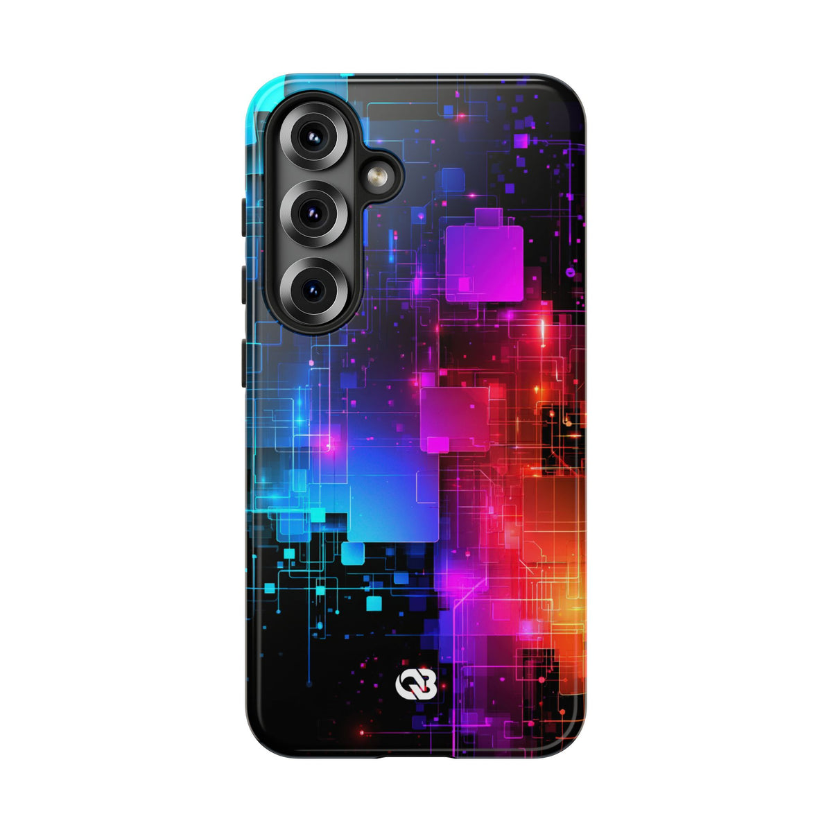 Spectral Circuit Grid · Tough Phone Case for Samsung · Black