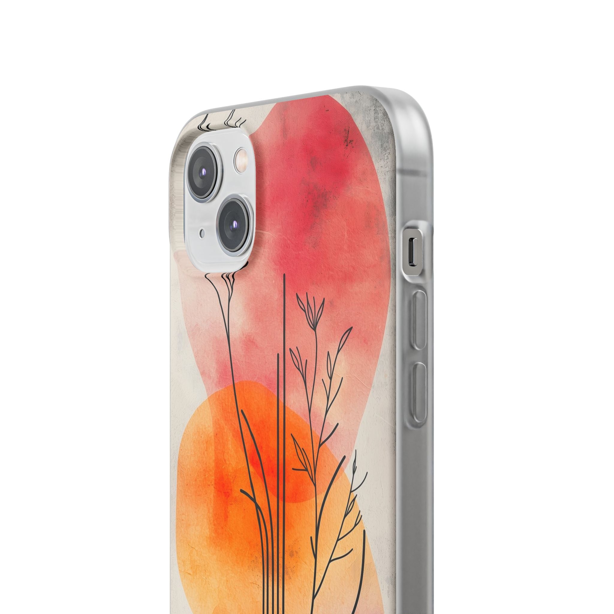 Curved Stem Sunset iPhone 14 Plus Case - Soft