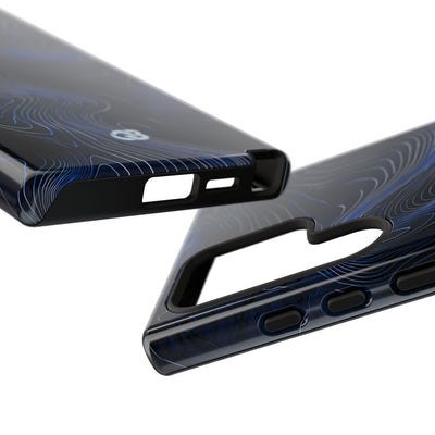 Blue Tough Phone Case for Samsung - Cobalt Contour Ridge