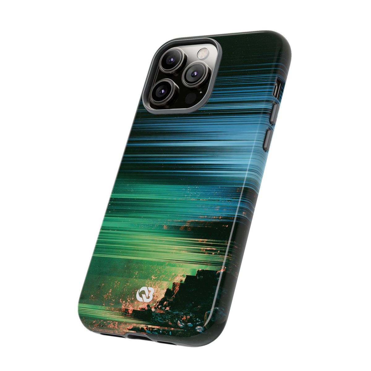 Digital Shoreline Drift · Tough Phone Case for iPhone · Teal