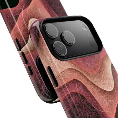 Rose Contour Waves · Tough 2.0 Magnetic Phone Case for iPhone · Pink