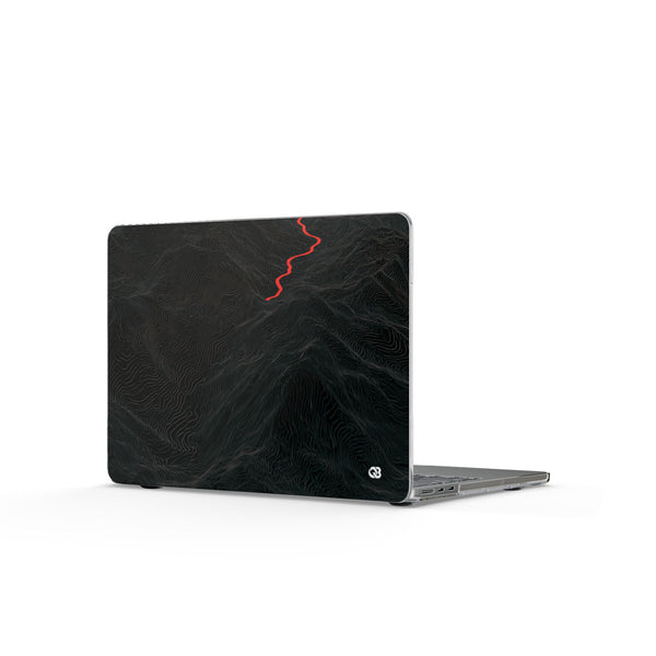 Crimson Ridge Pass · Clear Hard Case for MacBook · Black