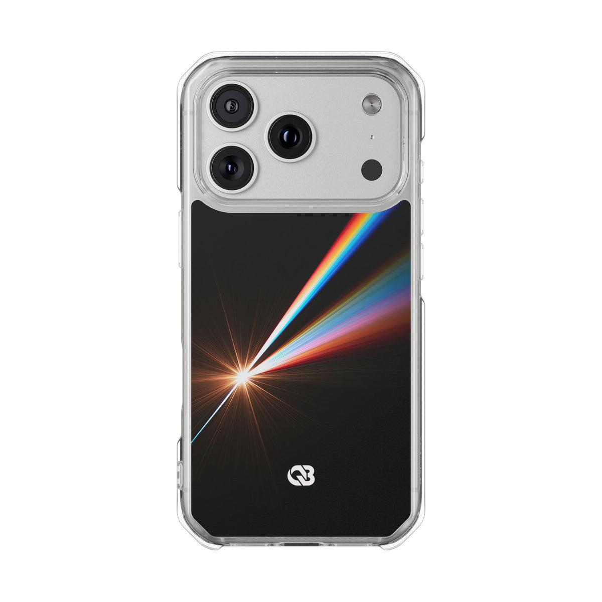 Spectral Refraction · Clear Impact Magnetic Phone Case for iPhone · Black