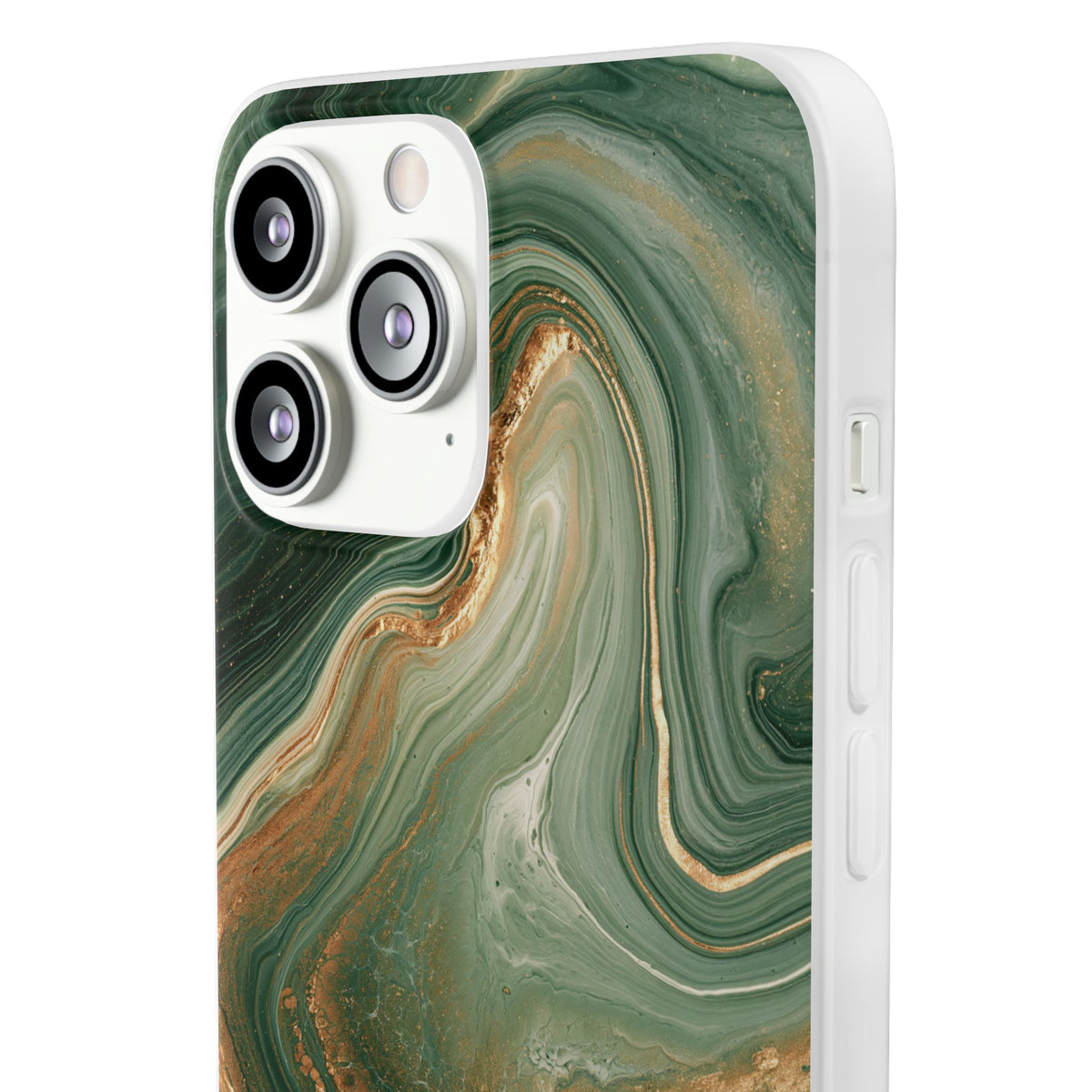Jade Suminagashi · Lite Phone Case for iPhone ·  Green