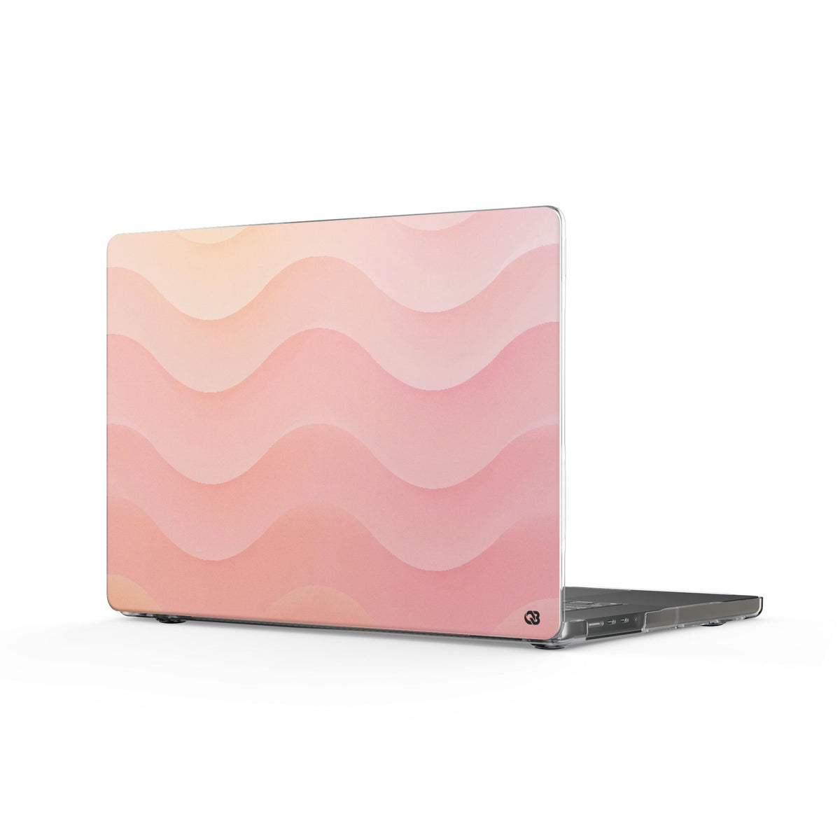 Blush Horizon Waves · Clear Hard Case for MacBook · Pink