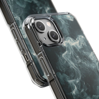 Luminescent Vapor Drift · Clear Impact Magnetic Phone Case for iPhone · Teal
