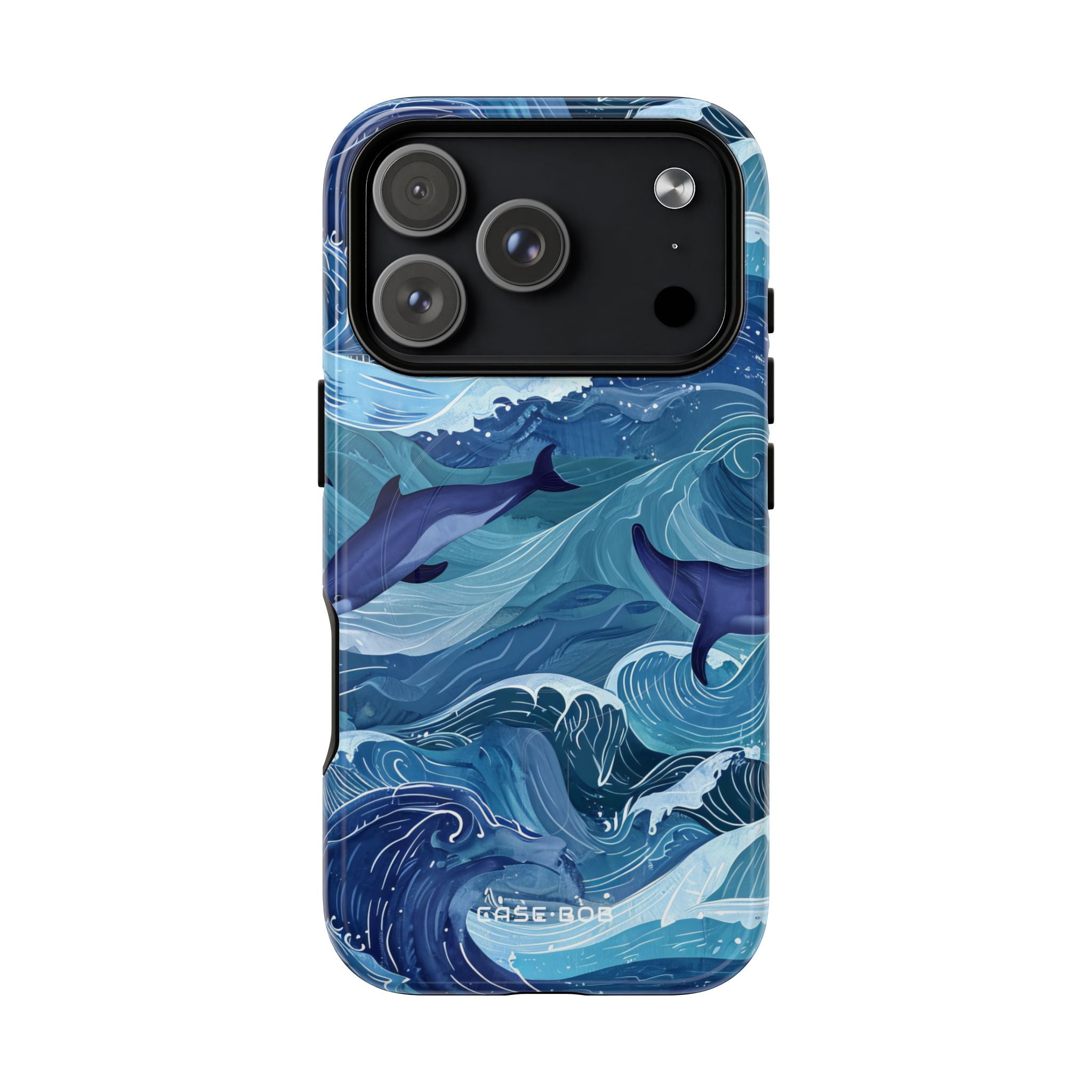 Dolphin Waves iPhone 17 Pro Case - Tough+ - CASE•BOB