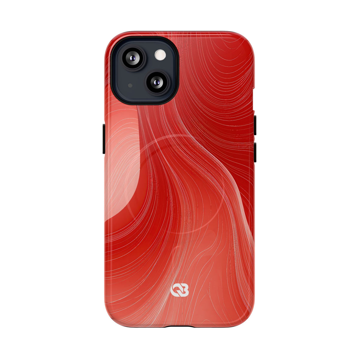 Crimson Contour · Tough 2.0 Magnetic Phone Case for iPhone · Red
