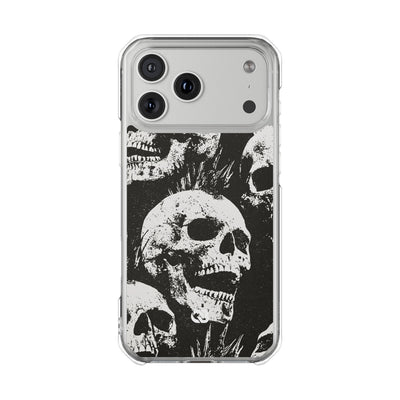 Punk Skull Riot · Clear Impact Magnetic Phone Case for iPhone · Black