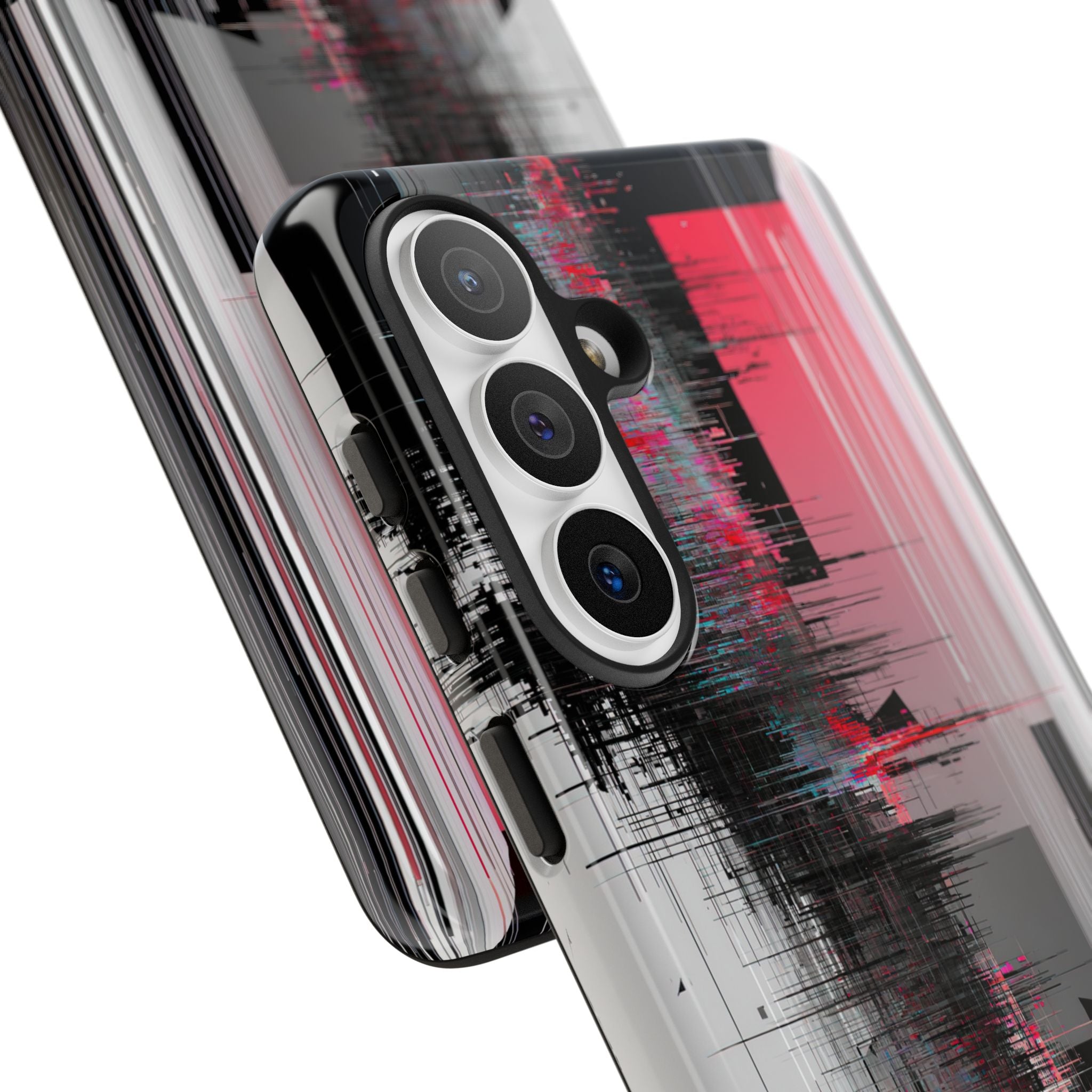 Black Tough Phone Case for Samsung - Crimson Data Leak