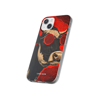 Hypnotic Cow iPhone 14 Case - Soft