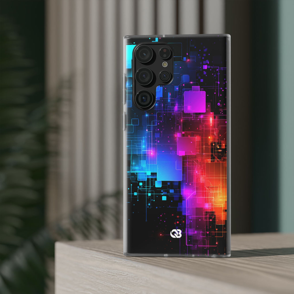 Spectral Circuit Grid · Lite Phone Case for Samsung · Black