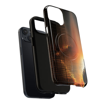 Luminous Grid · Tough 2.0 Magnetic Phone Case for iPhone · Black