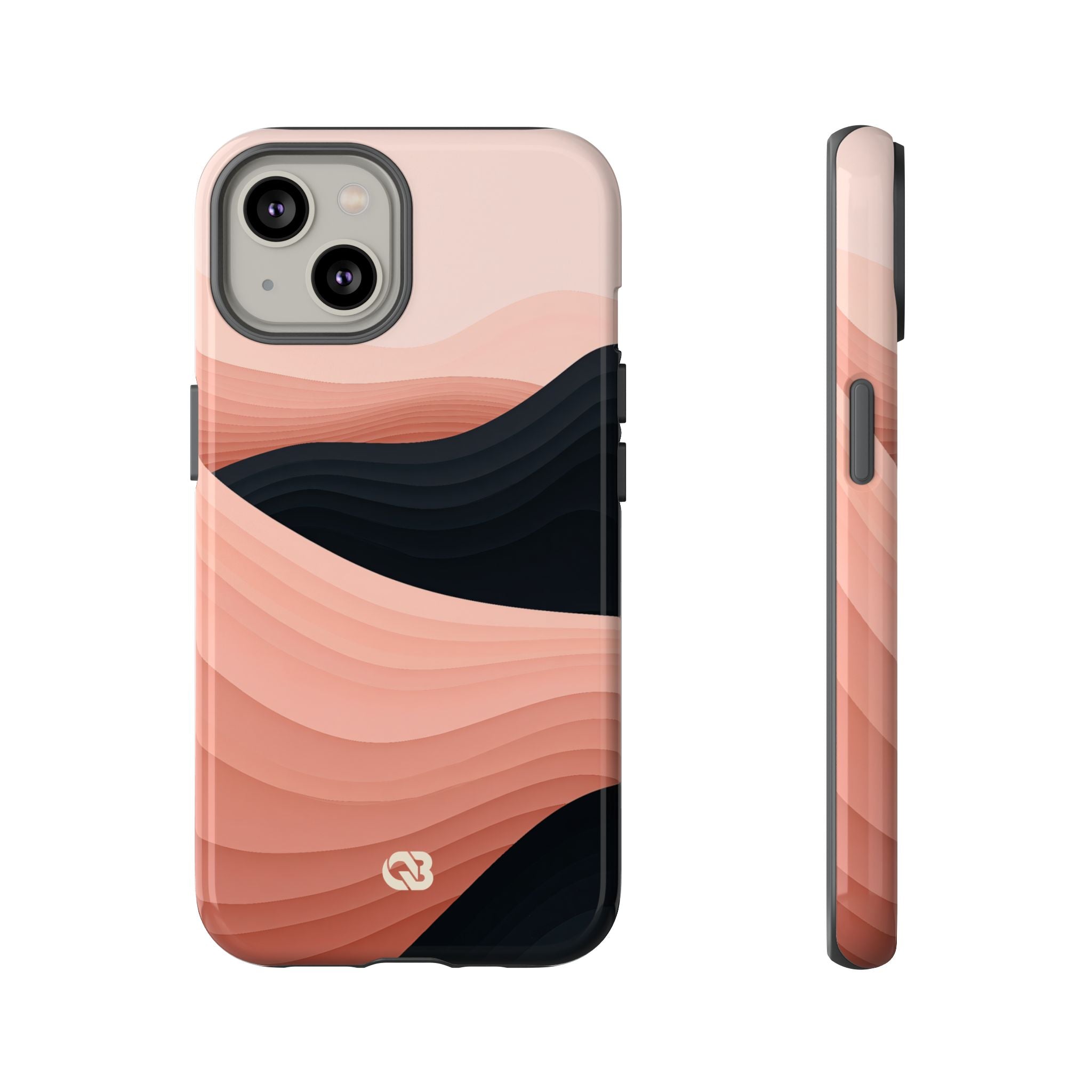 Pink Tough Phone Case for iPhone - Dune Shadow Layers