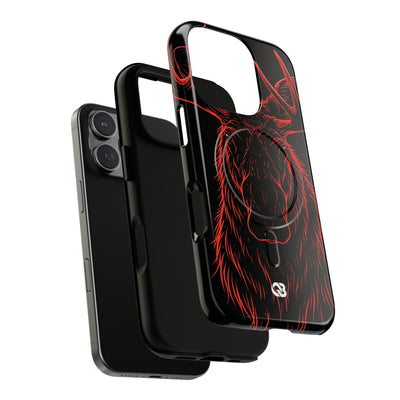 Crimson Horizon Moose · Tough 2.0 Magnetic Phone Case for iPhone · Black