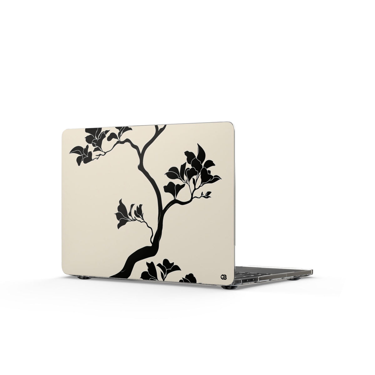Ebony Magnolia · Clear Hard Case for MacBook · Beige
