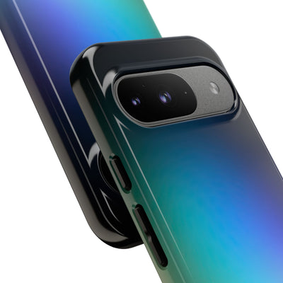 Black Tough Phone Case for Google Pixel - Electric Prism Grain