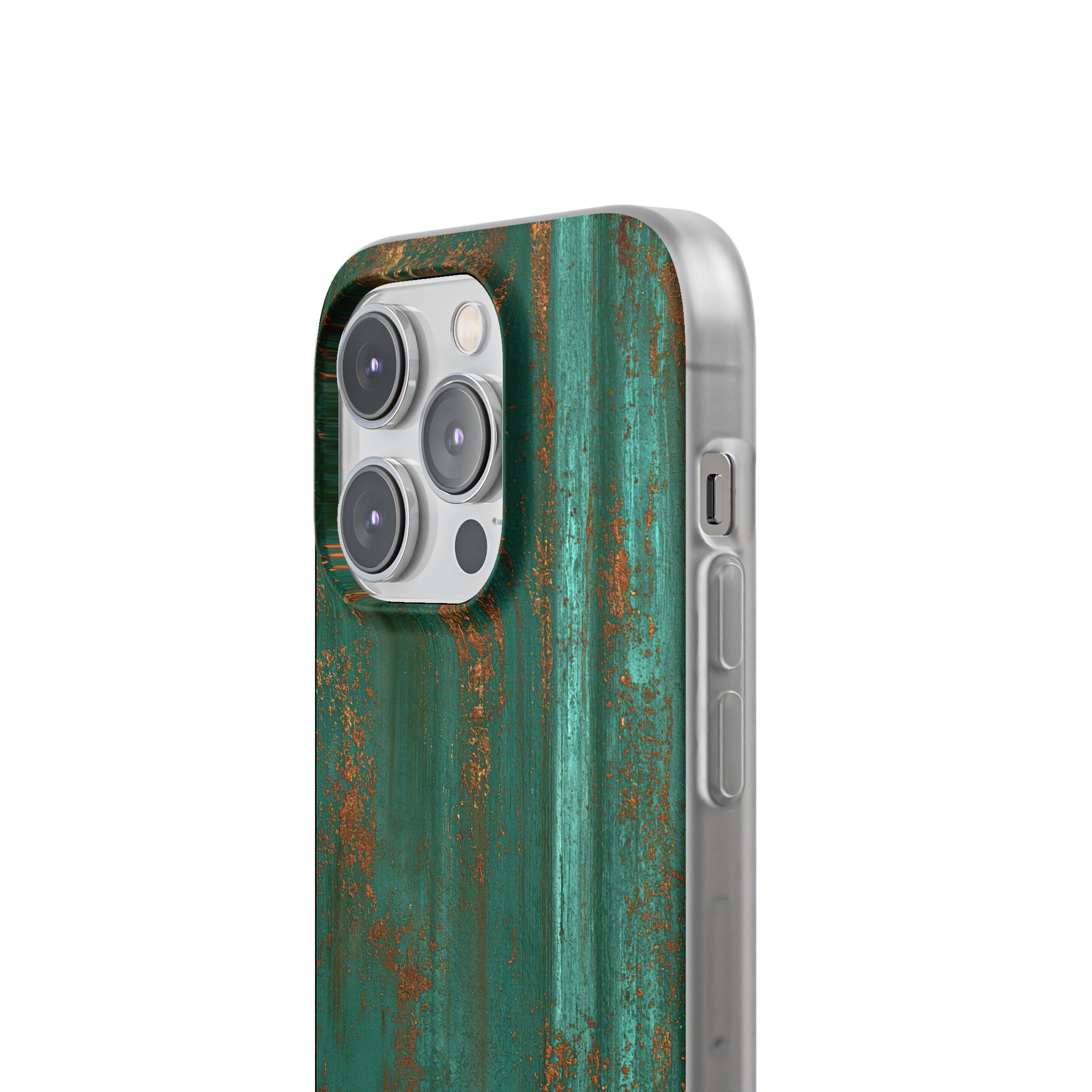 Teal Lite Phone Case for iPhone - Verdigris Copper Siding