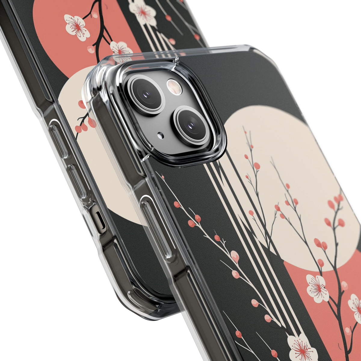 Nocturne Sakura Branch · Clear Impact Magnetic Phone Case for iPhone ·  Black