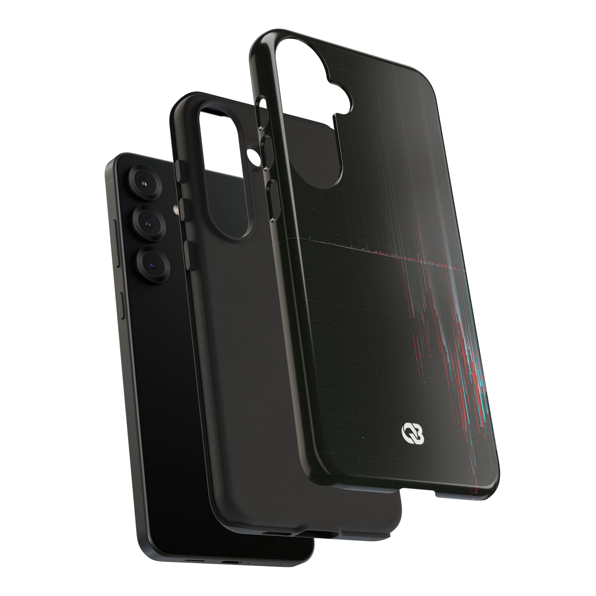 Black Tough Phone Case for Samsung - Corrupted Data Stream