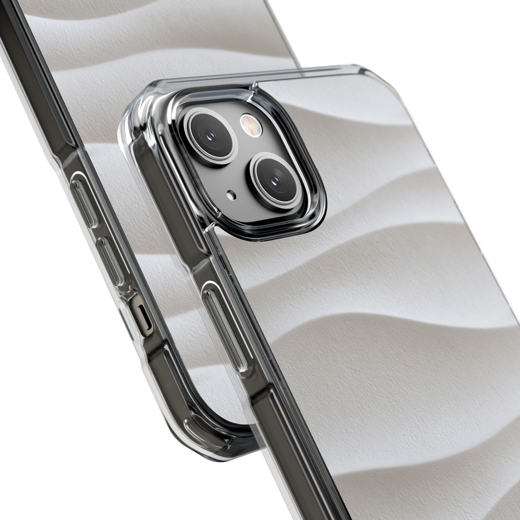 White Impact MagSafe Phone Case for iPhone - Arctic Flow Ridges