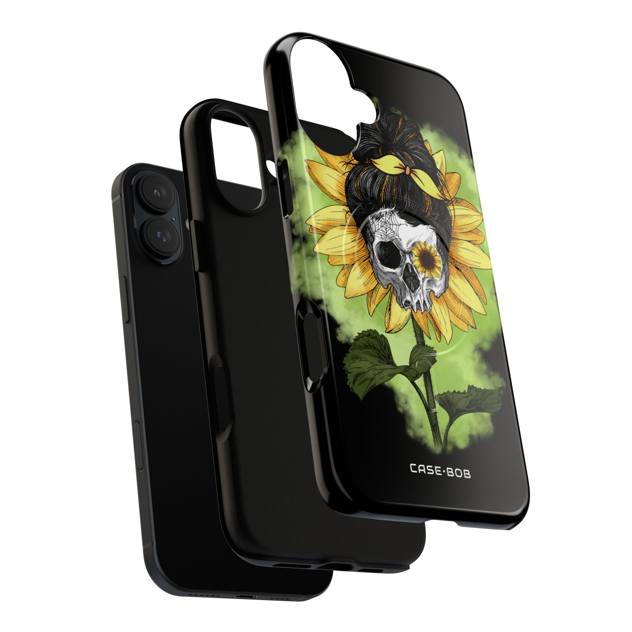 Sonnenblumen-Schädel iPhone 16 Plus Case - Tough+