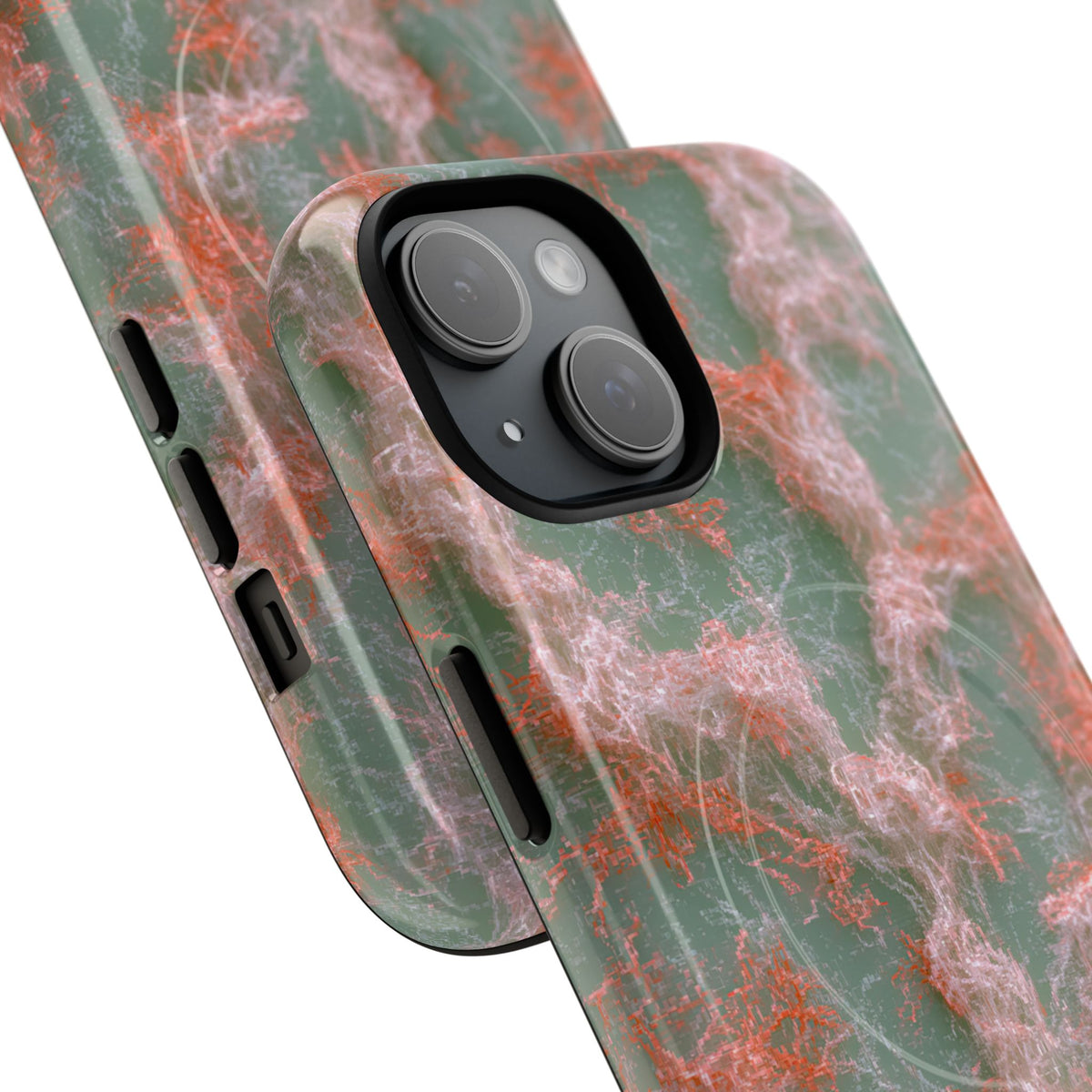 Coral Pixel Matrix · Tough 2.0 Magnetic Phone Case for iPhone · Green