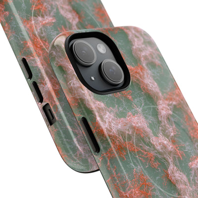 Coral Pixel Matrix · Tough 2.0 Magnetic Phone Case for iPhone · Green