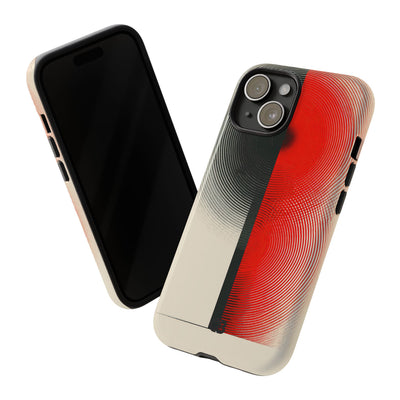 Red Tough Phone Case for iPhone - Split Signal Red
