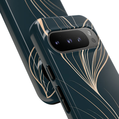 Teal Tough Phone Case for Google Pixel - Sandstone Silk Flora