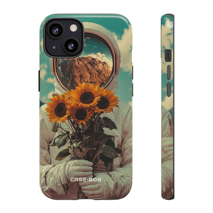 Sunflower Astronaut iPhone 13 Case - Tough
