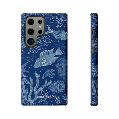 Navy Scale Reef Samsung S23 Ultra Case - Tough
