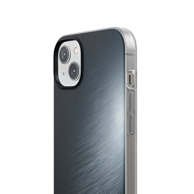 Grey Lite Phone Case for iPhone - Charcoal Brushed Steel