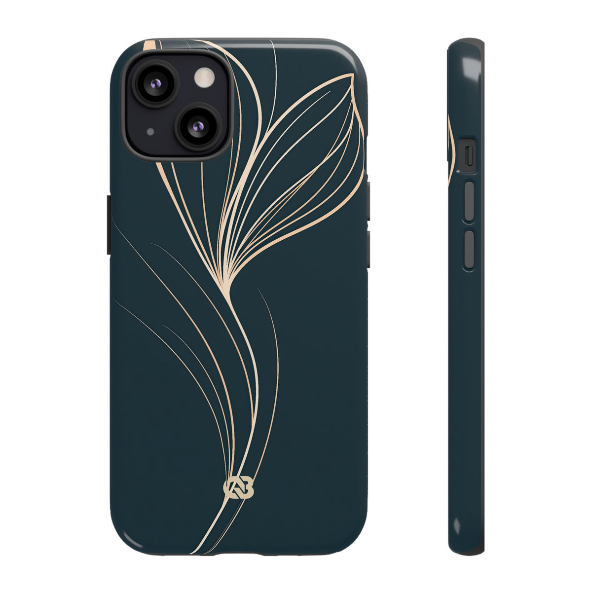 Botanical Contour · Tough Phone Case for iPhone · Teal
