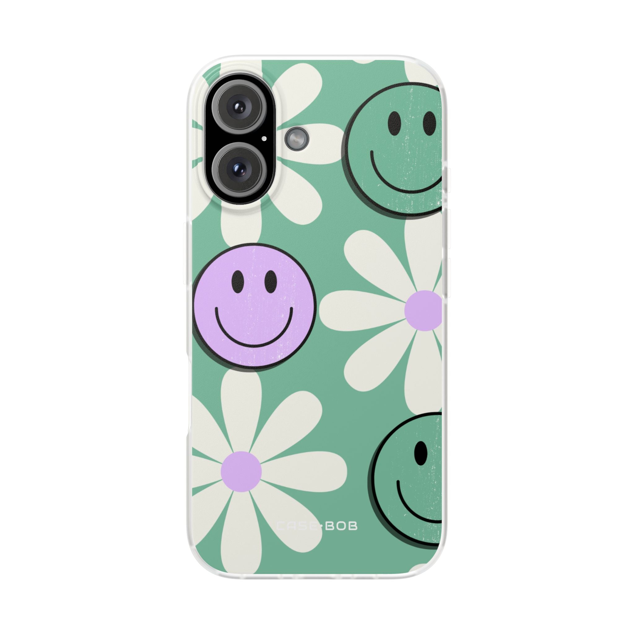 Smiley Daisy Glow iPhone 16 Case - Soft