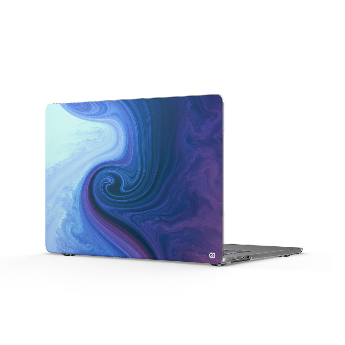 Azure Fluid Swirl · Clear Hard Case for MacBook · Blue