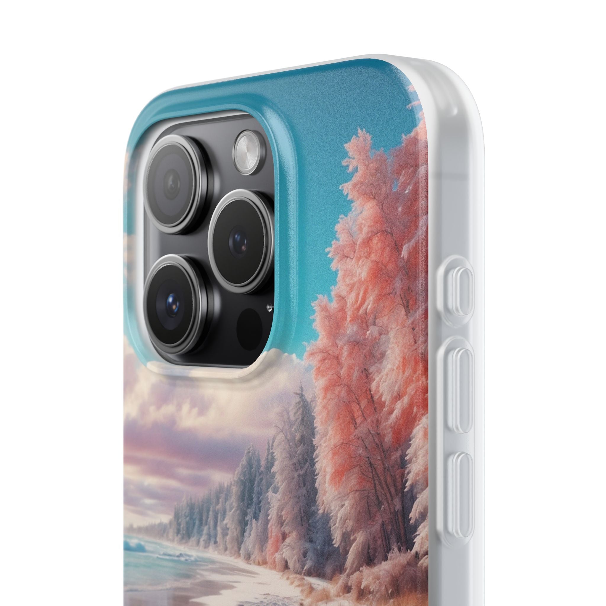 Snowy Footprints iPhone 15 Pro Case - Soft