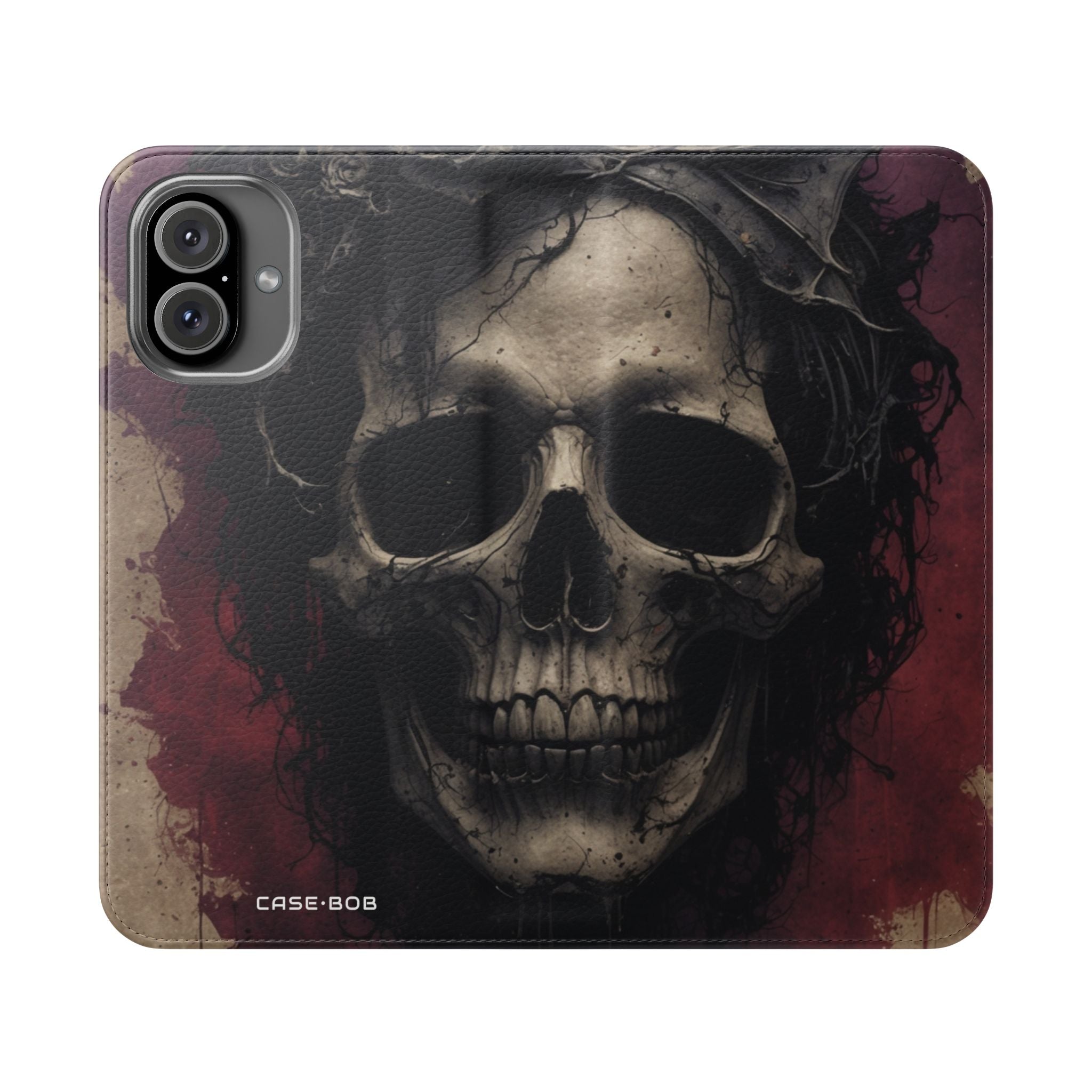 Winged Skull Rose - iPhone 16 Plus Case - Wallet