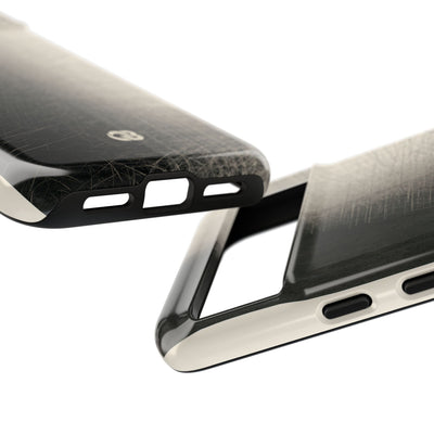 Beige Tough Phone Case for Google Pixel - Brutalist Graphite Grid