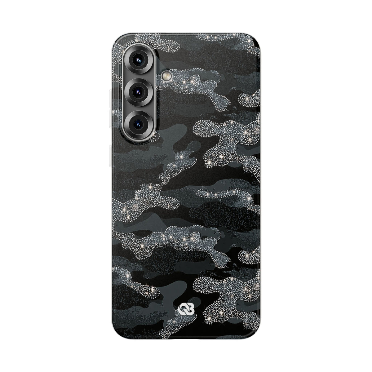 Glitter Shadow Camo · Lite Phone Case for Samsung · Black