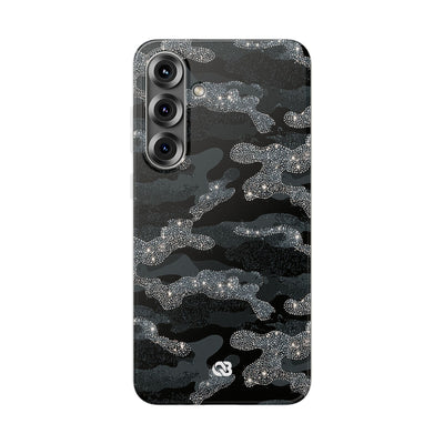 Glitter Shadow Camo · Lite Phone Case for Samsung · Black