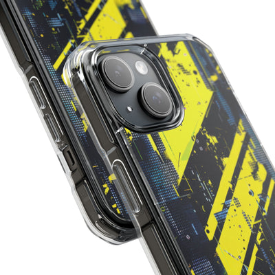 Acid Hazard · Clear Impact Magnetic Phone Case for iPhone ·  Yellow