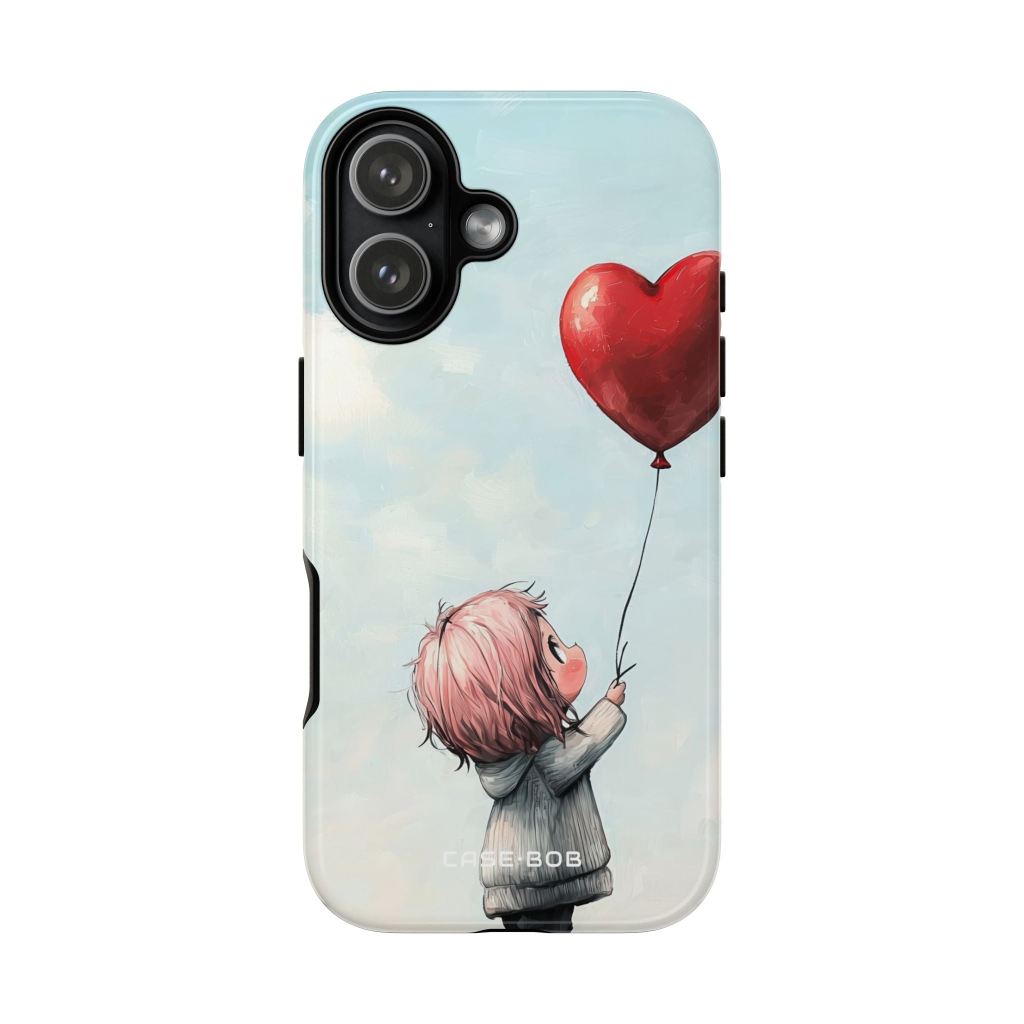 Heart Balloon Glow iPhone 17 Case - Tough - CASE•BOB