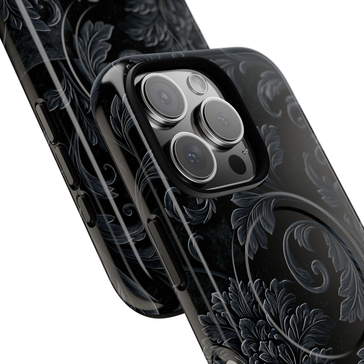 Obsidian Damask · Tough 2.0 Magnetic Phone Case for iPhone · Black