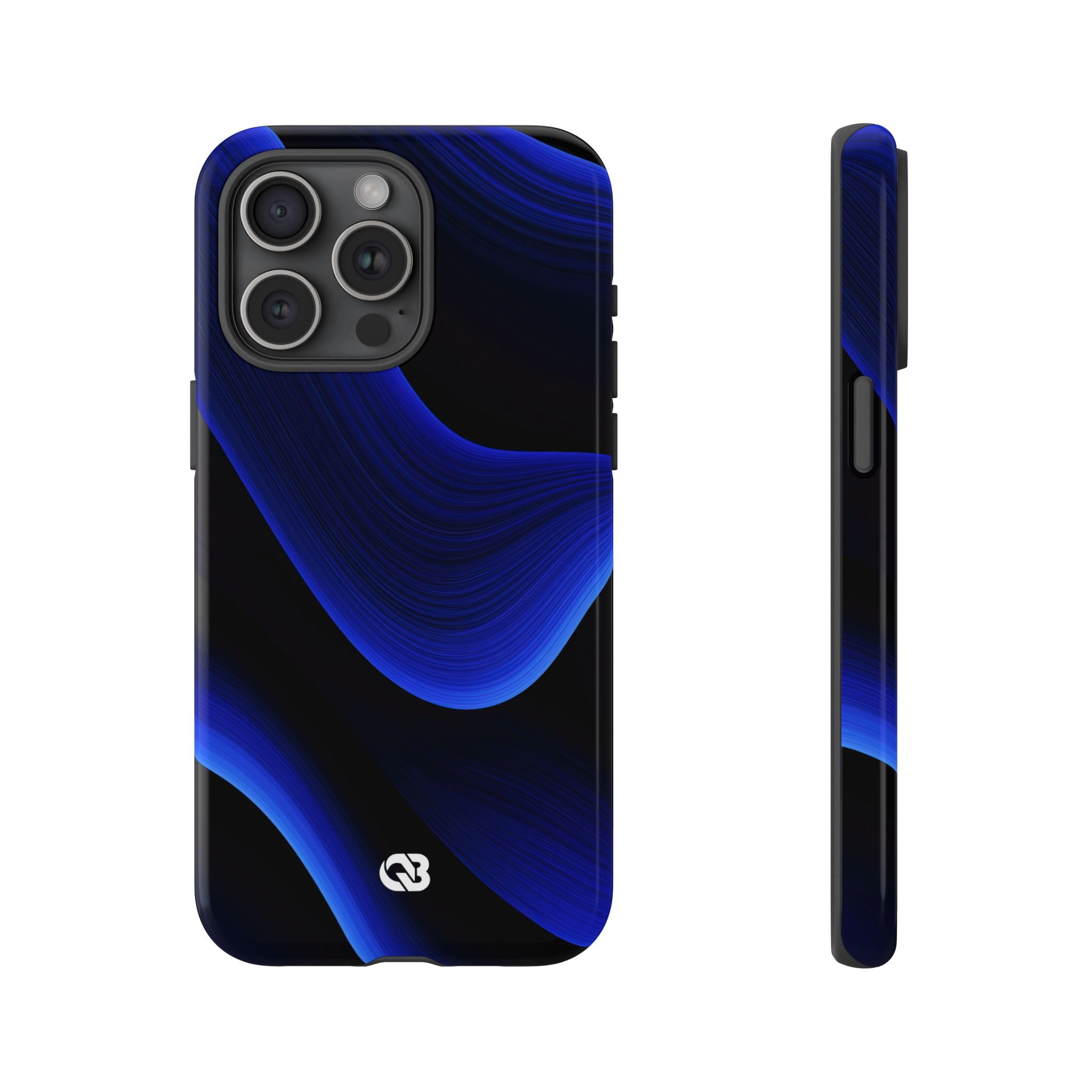 Blue Tough Phone Case for iPhone - Electric Cobalt Flow